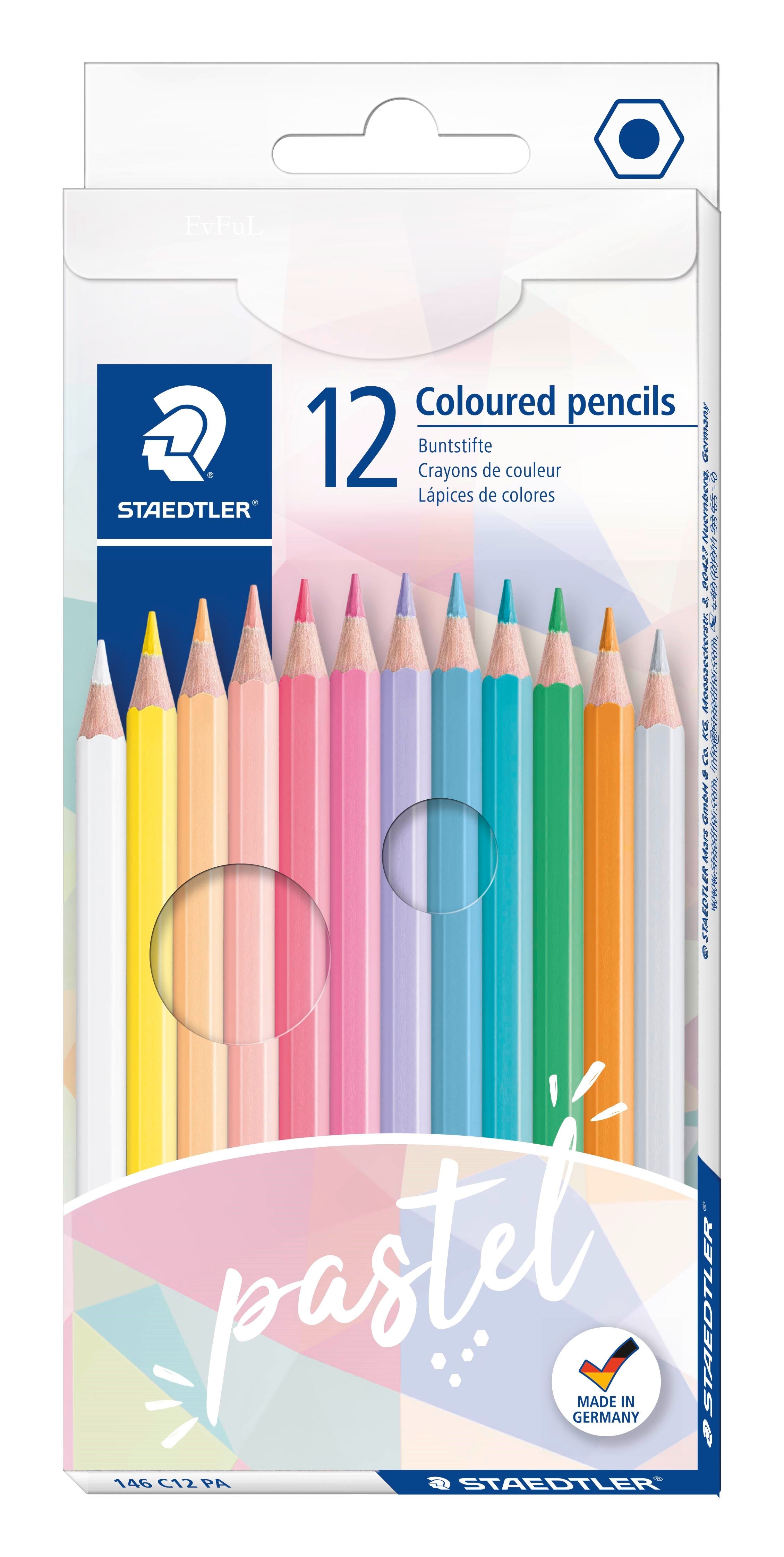 Farveblyant Pastel Line Sekskantet  12