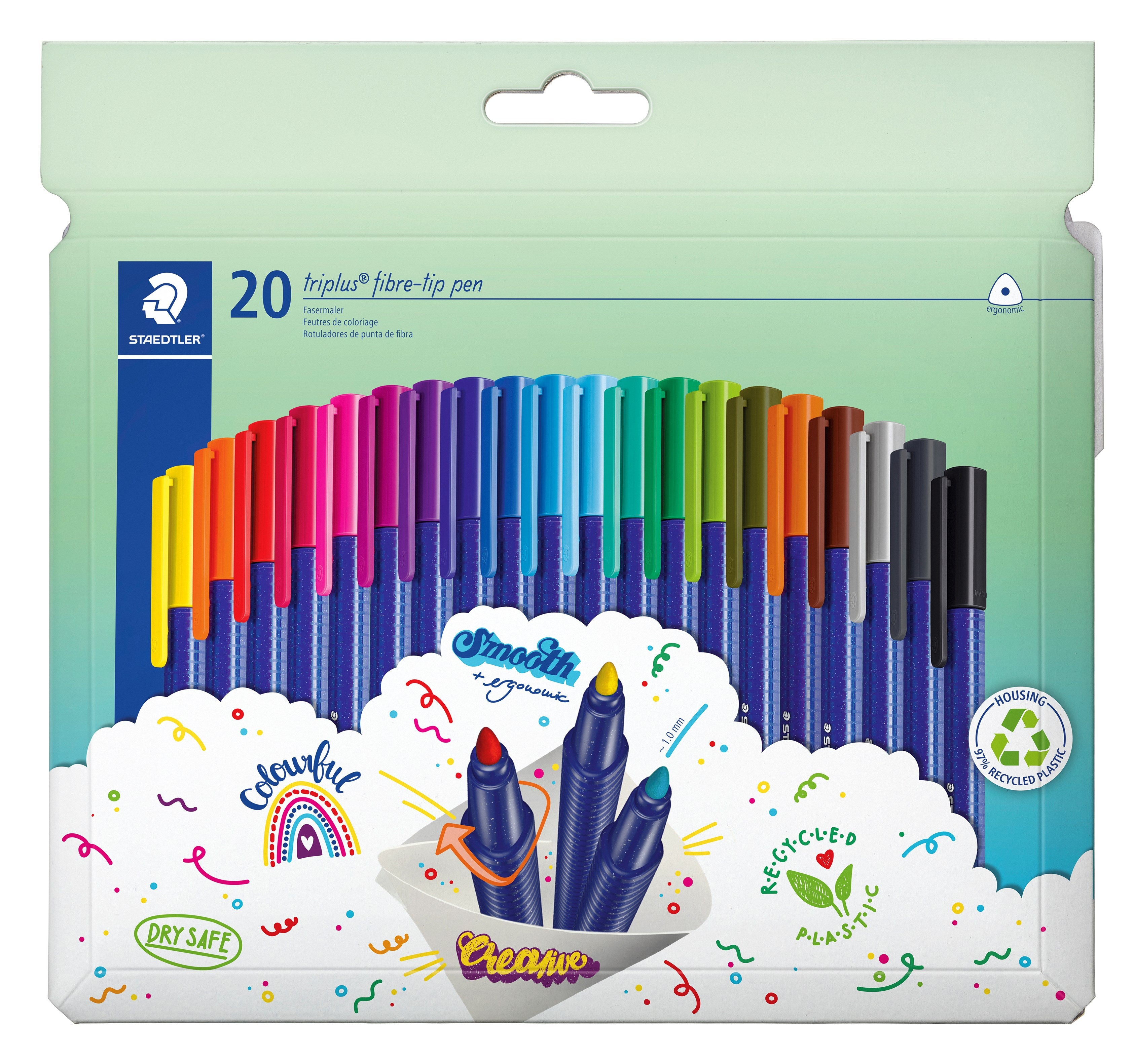 Fiberpen Triplus Color 1mm Ass  20