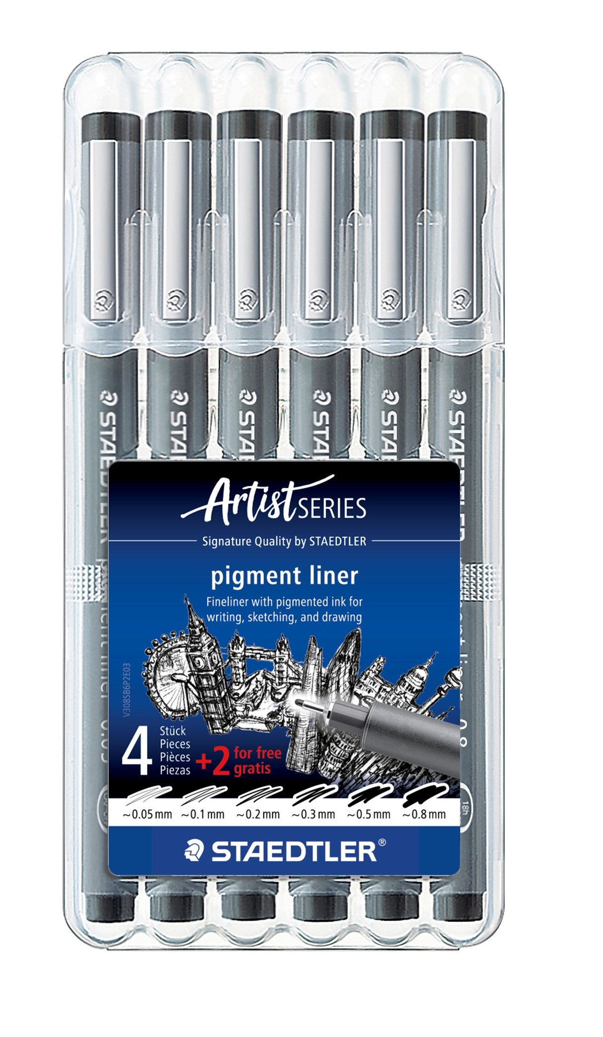 Fineliner Pigment Liner Ass Sort