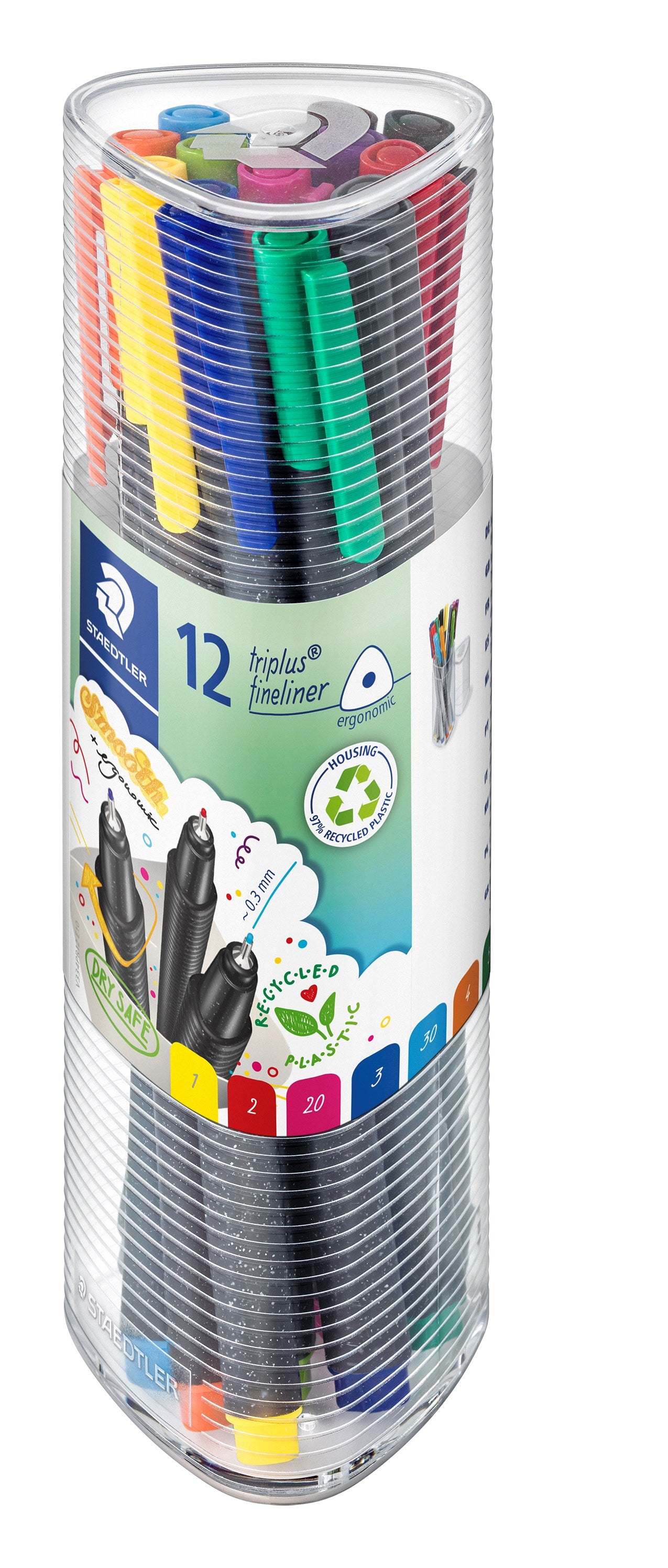 Fineliner Triplus   3mm Ass  12