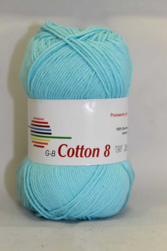 -  Cotton     1460 Isblå  Bomuldsgarn  Fra  -  Garn