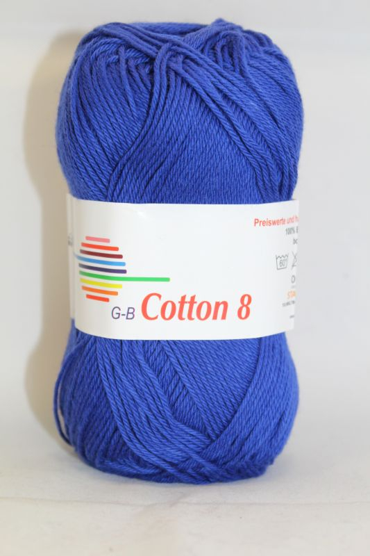 -  Cotton     1220 Kongeblå  Bomuldsgarn  Fra  -  Garn