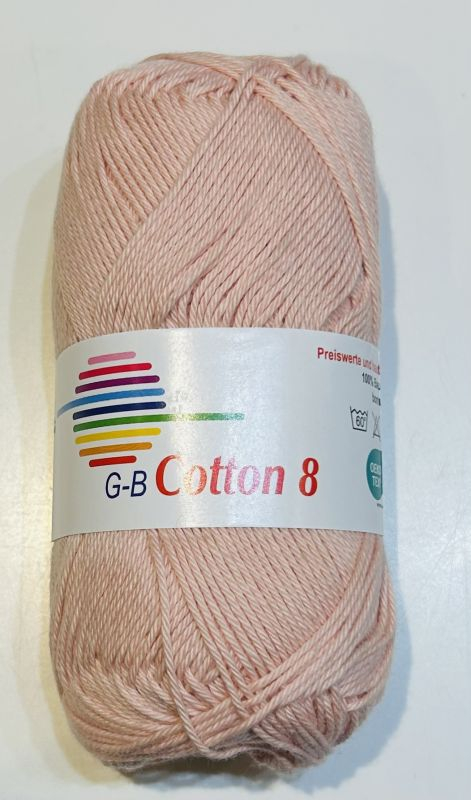 -  Cotton     1230 Lyserød  Bomuldsgarn  Fra  -  Garn