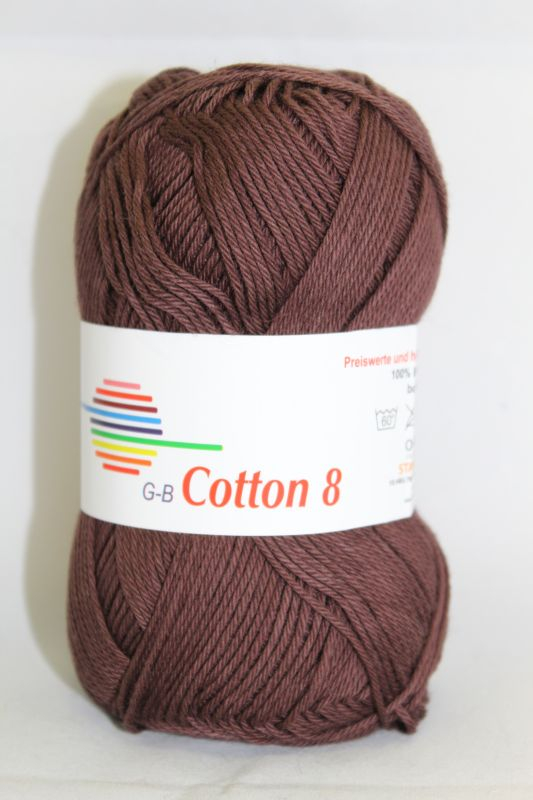 -  Cotton     1880 Mørkebrun  Bomuldsgarn  Fra  -  Garn