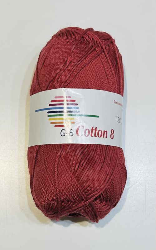 -  Cotton     1092 Mørkerød  Bomuldsgarn  Fra  -  Garn