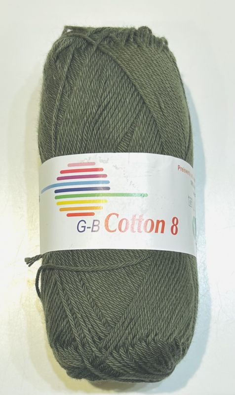 -  Cotton     4922 Mosgrøn  Bomuldsgarn  Fra  -  Garn