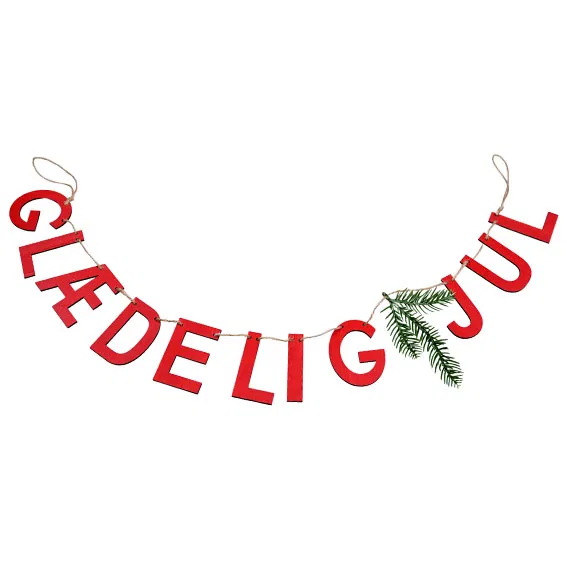 39 Glædelig Jul 39  Guirlande    Meter