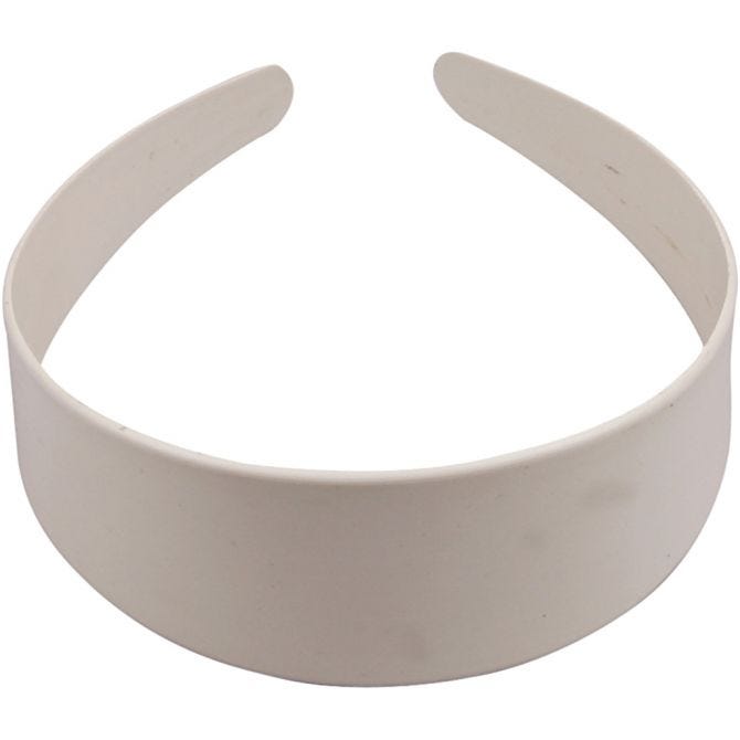 Hårbøjle   : 40 Mm  Hvid  Plast    Stk