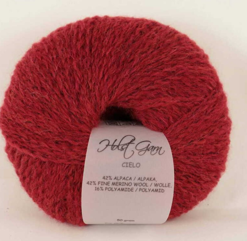 Holst Garn Cielo 24 Chili  42  Baby Alpaca 42  Superfine Merino 16  Polyamid  Fra Holst Garn