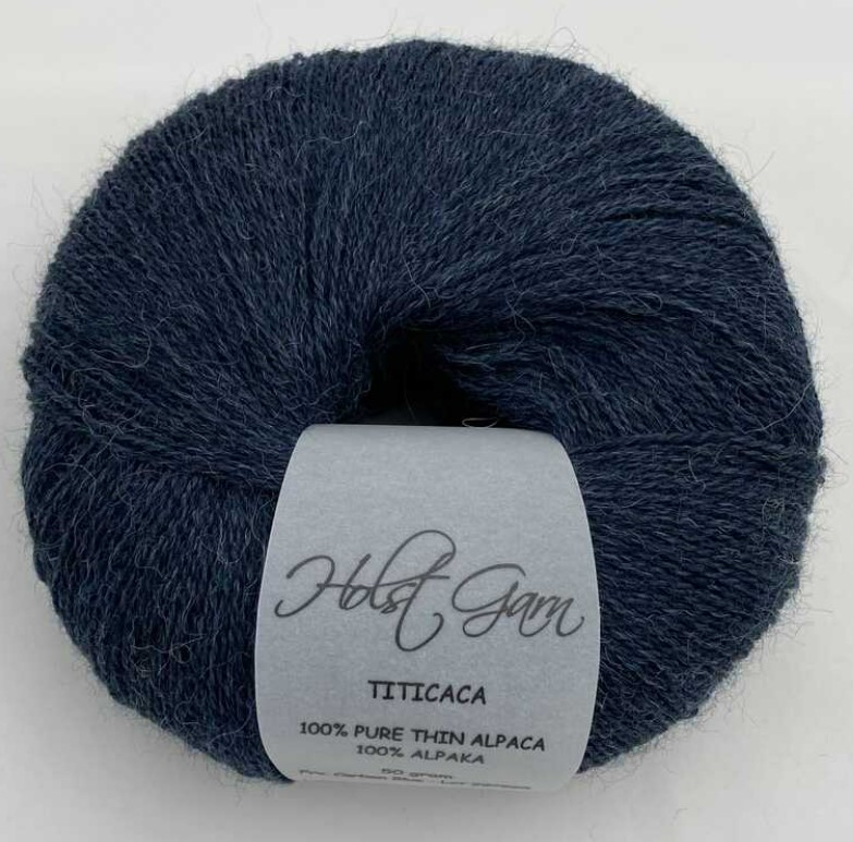 Holst Garn Titicaca 19 Carbon Blue  100  Tynd Alpaca  Fra Holst Garn