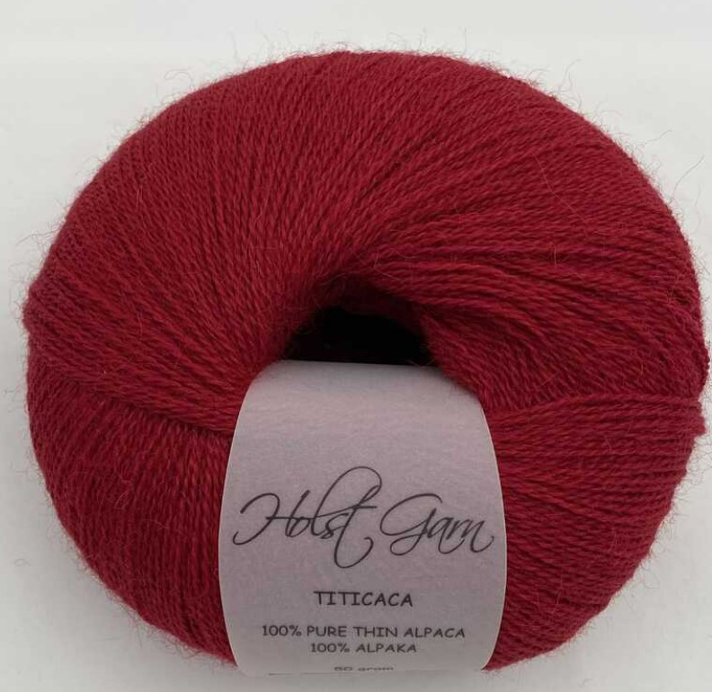 Holst Garn Titicaca 31 Carmine  100  Tynd Alpaca  Fra Holst Garn