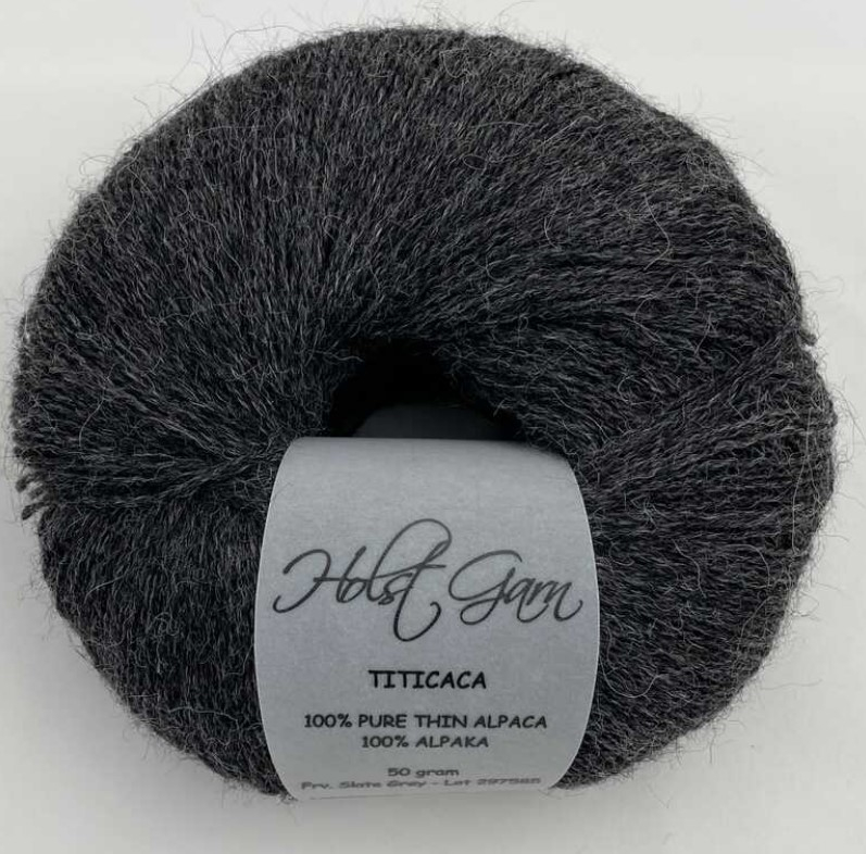 Holst Garn Titicaca 04 Slate Grey  100  Tynd Alpaca  Fra Holst Garn