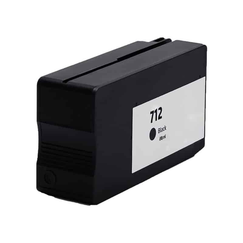 Hp 712 Sort Blækpatron 38 Ml 3ed70a Kompatibel