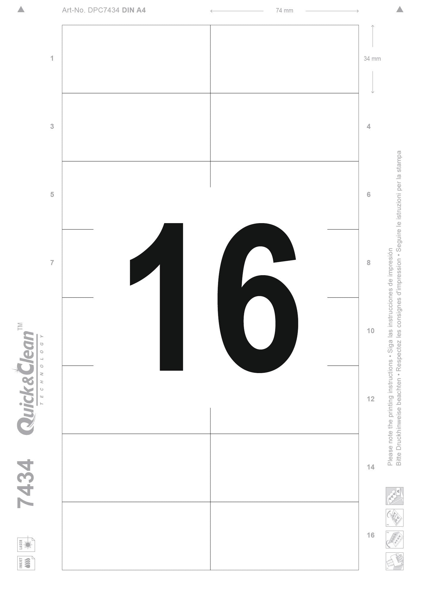 Indstik   Navneskilte Printbare 74x34mm  160