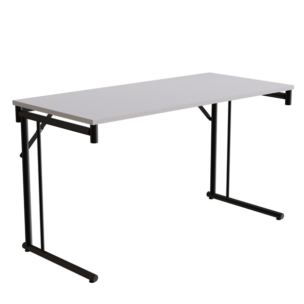Klapbord Silhuett 1300x600mm Grå Laminat Og Sort Stel