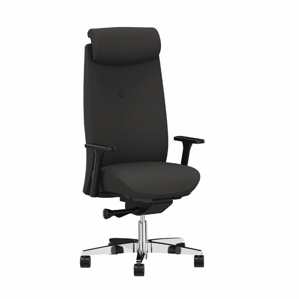 Kontorstol Savo Xo Sort Tekstil Krom Fodkryds