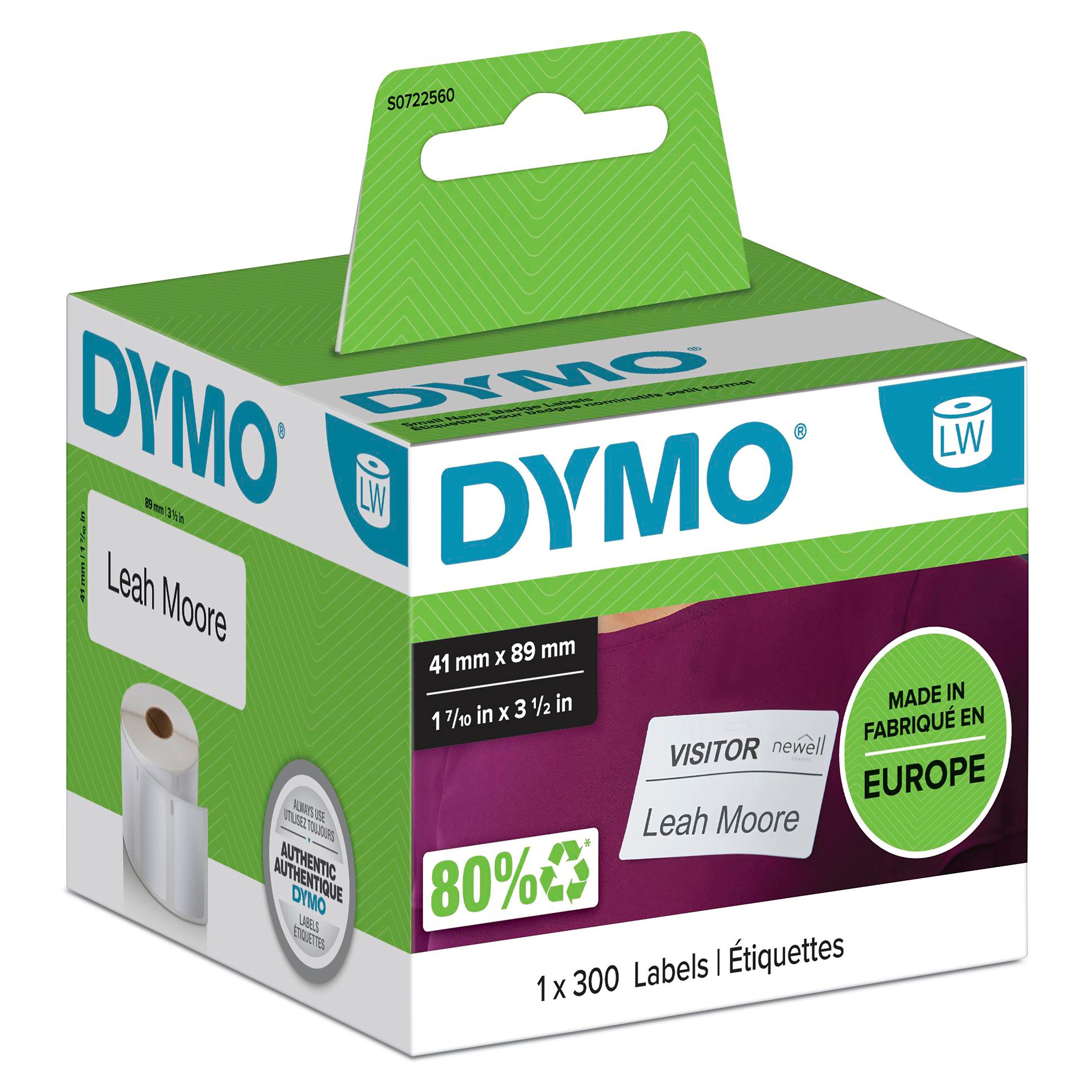 Label Name Badge 41x89 Remov White  300