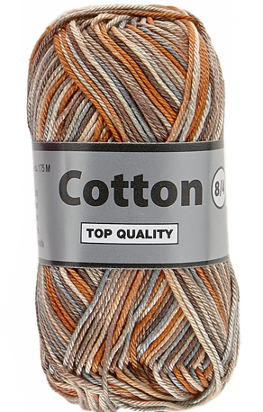 Lammy Cotton      Multifarvet  Orange Og Brune Farver  50    Nr  632