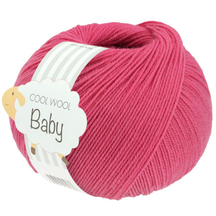 Lana Grossa Cool Wool Baby Garn 341 Hindbær