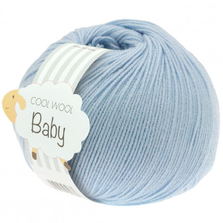 Lana Grossa Cool Wool Baby Garn 208 Lyseblå