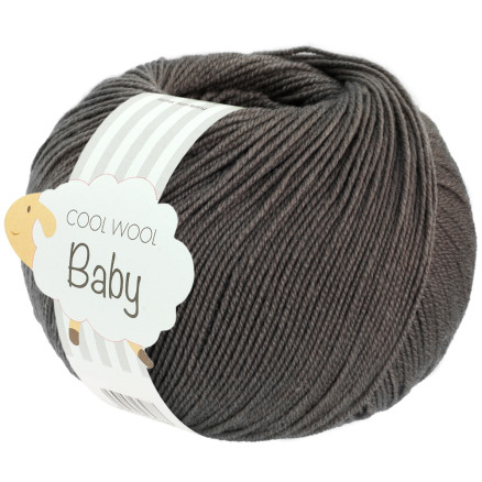 Lana Grossa Cool Wool Baby Garn 334 Maleret Mørke Grå