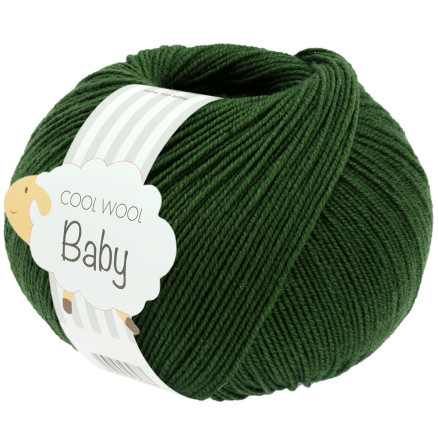 Lana Grossa Cool Wool Baby Garn 336 Mørkegrøn
