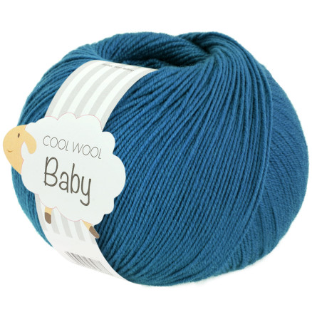 Lana Grossa Cool Wool Baby Garn 326 Petrol Blå