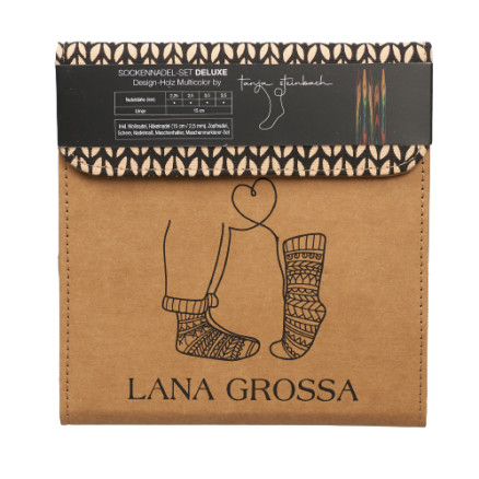 Lana Grossa Deluxe Strømpepindesæt Træ 15 Cm