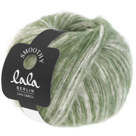 Lana Grossa Lala Berlin Smoothy Garn 08 Lysegrå Reseda Grøn