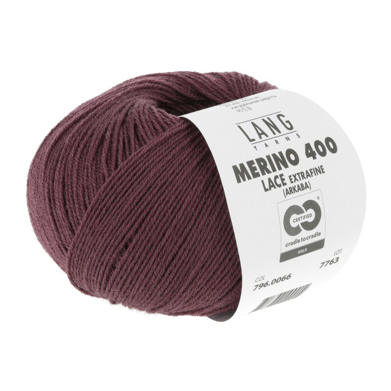 Lang Yarns Merino 400 Lace Berry 0066