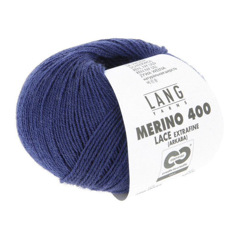 Lang Yarns Merino 400 Lace Blue Marine 0035