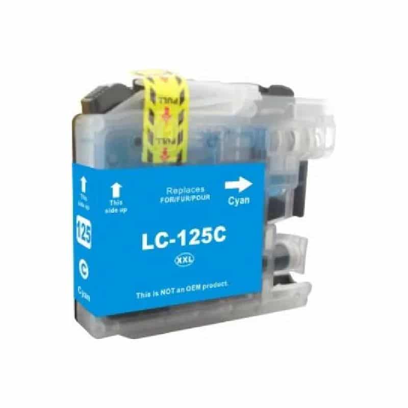 Lc125   Cyan Blækpatron   200 Sider Kompatibel Brother Lc125