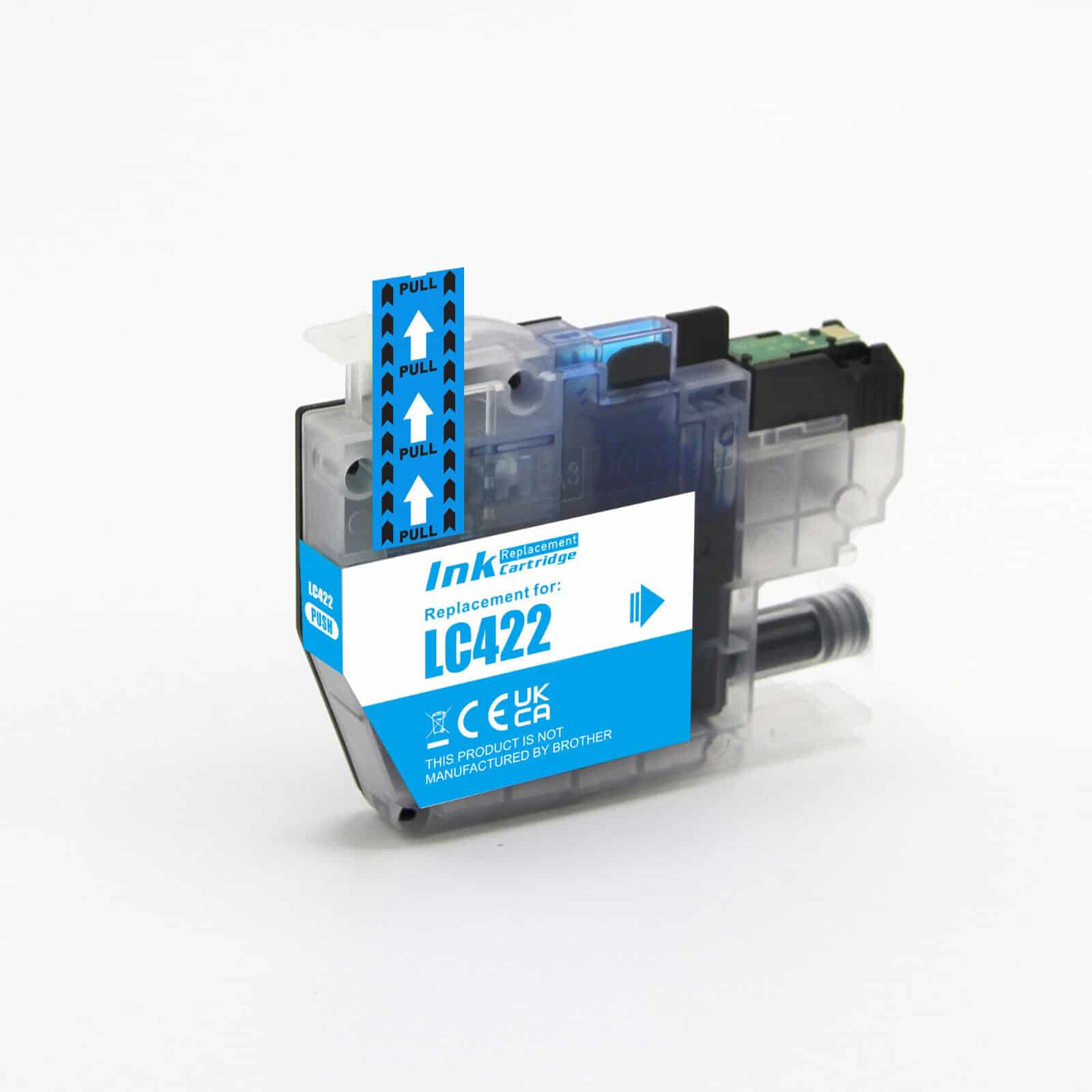 Lc422c Cyan Blækpatron 550 Sider Kompatibel Brother Lc422c
