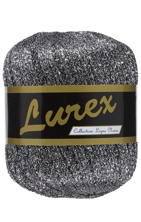 Lurex Glimmergarn  Grå  35    Nr  19