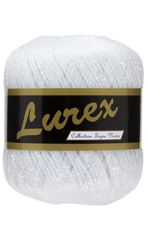 Lurex Glimmergarn  Hvid  25    Nr  21