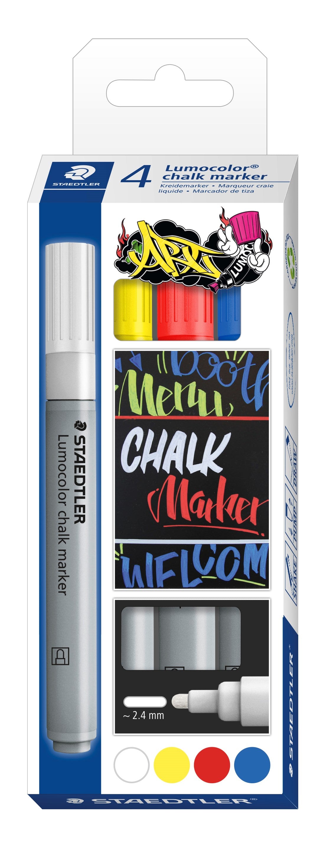 Marker Lumocolor Chalk   4mm Ass