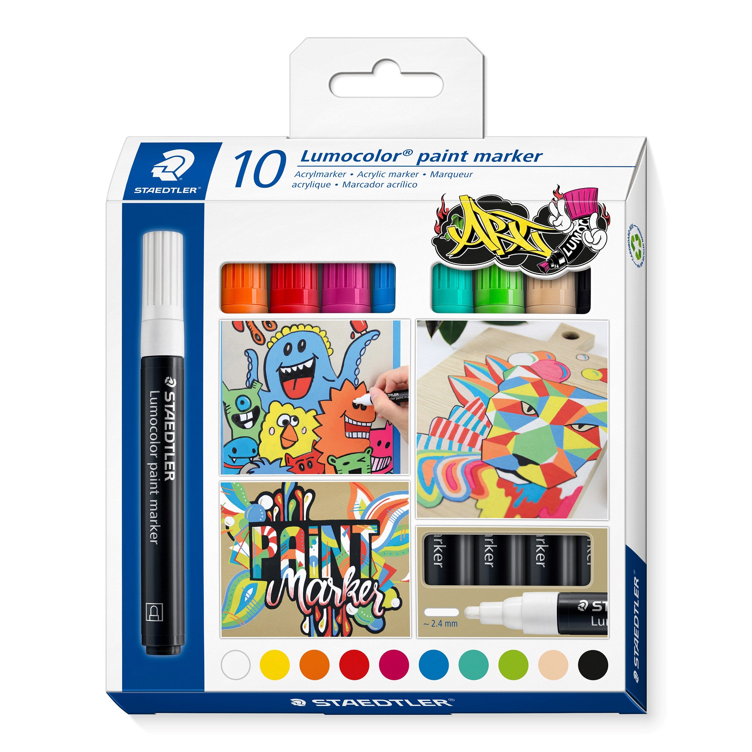 Marker Lumocolor Paintmarker   4mm Ass  10
