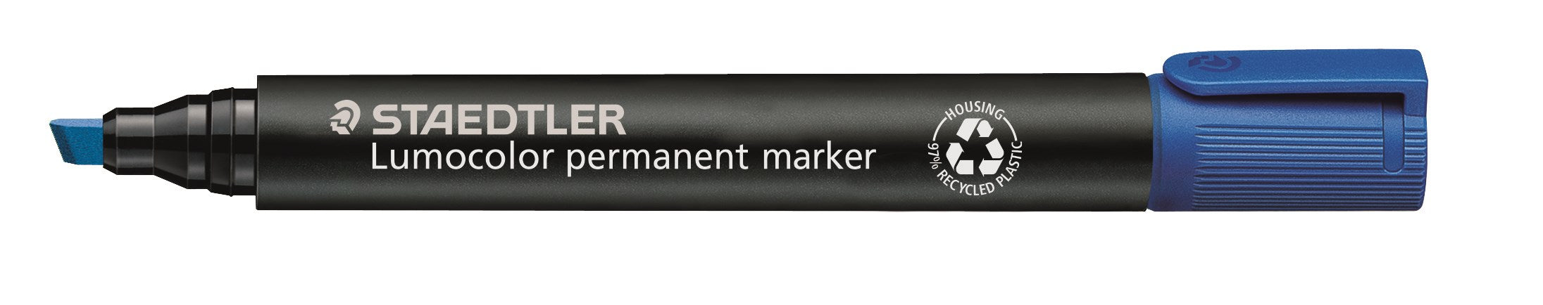 Marker Lumocolor Perm Skrå  -5mm Blå