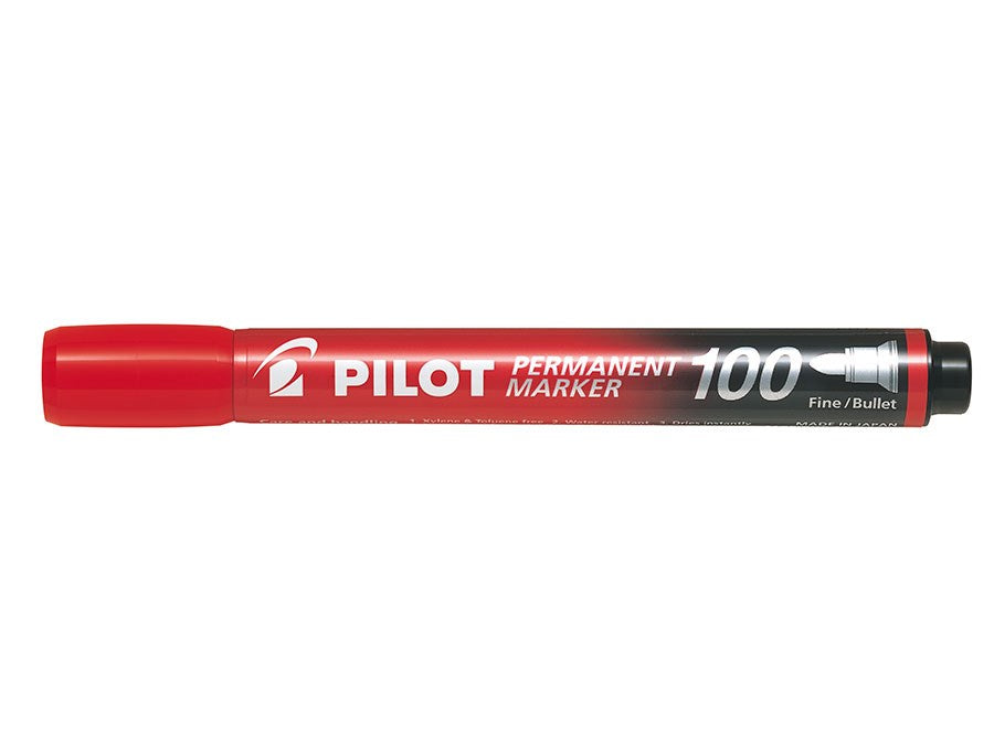 Marker Permanent 100 Rund Rød