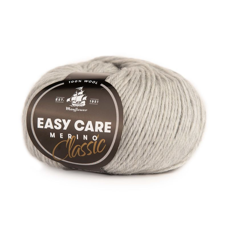 Mayflower Easy Care Classic 204 Cool Grey  Merinogarn  Fra Mayflower