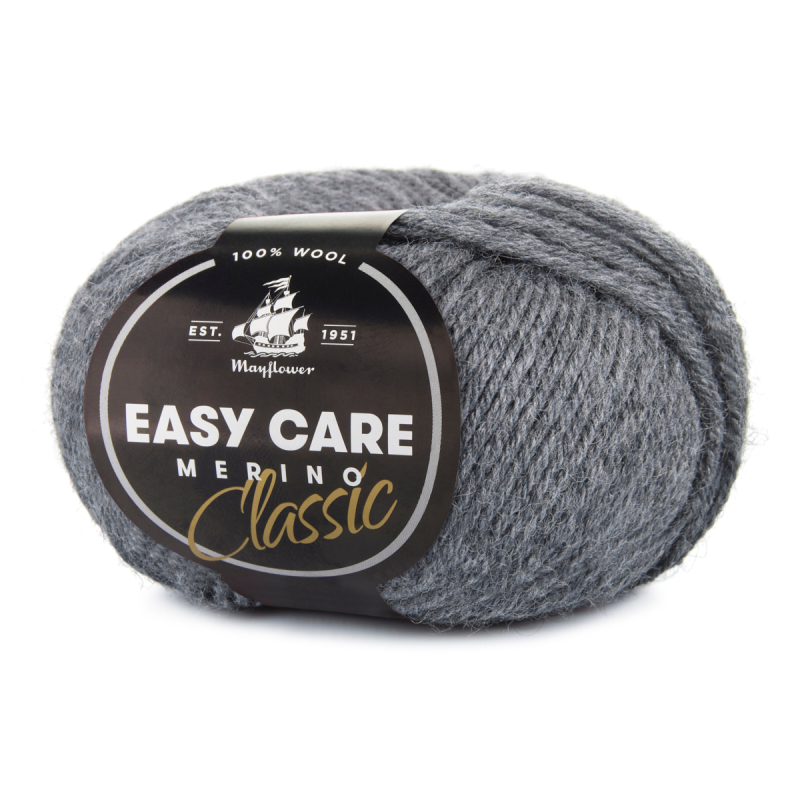 Mayflower Easy Care Classic 253 Grå  Merinogarn  Fra Mayflower