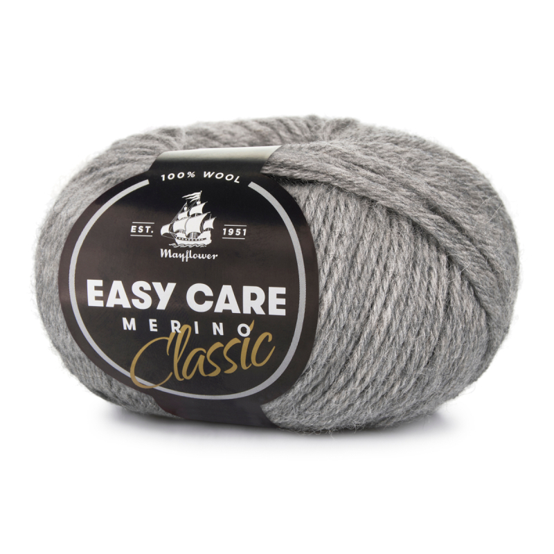 Mayflower Easy Care Classic 252 Lysegrå  Merinogarn  Fra Mayflower
