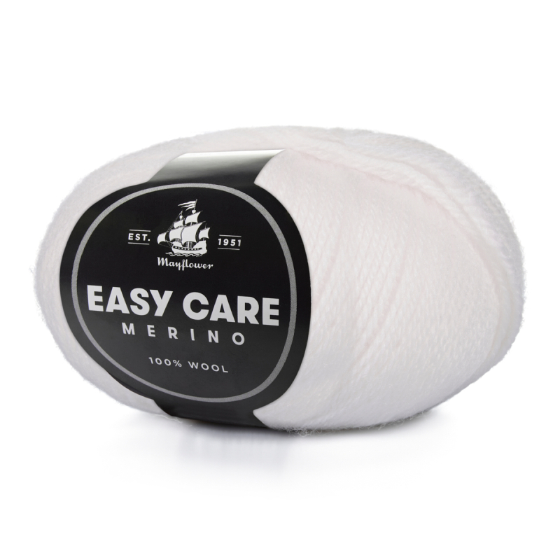 Mayflower Easy Care 01 Hvid  Merinogarn  Fra Mayflower