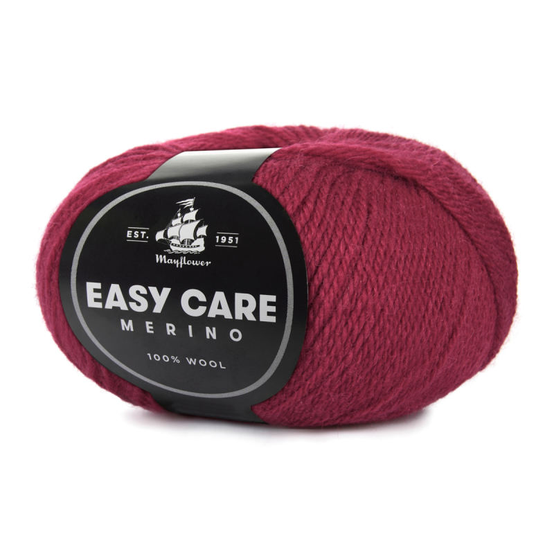 Mayflower Easy Care 27 Mørkerød  Merinogarn  Fra Mayflower