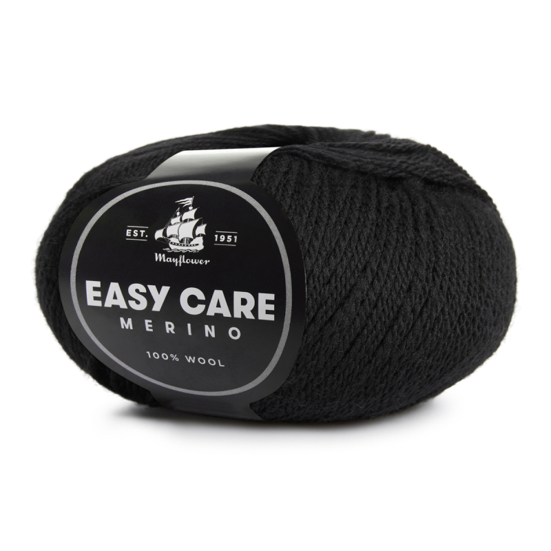 Mayflower Easy Care 20 Sort  Merinogarn  Fra Mayflower