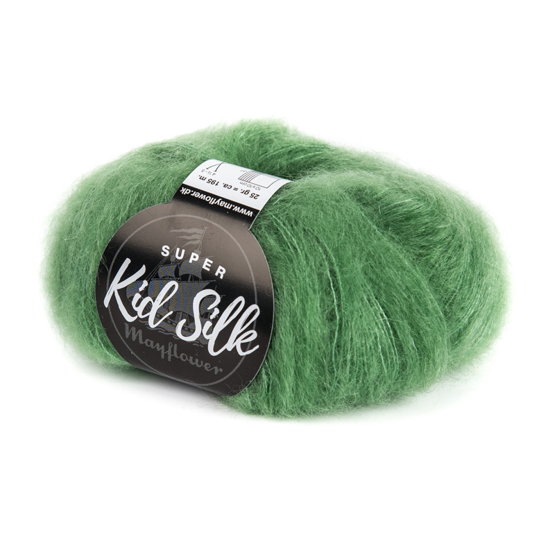 Mayflower Super Kid Silk Græsgrøn 25  Mohair Silk  Fra Mayflower