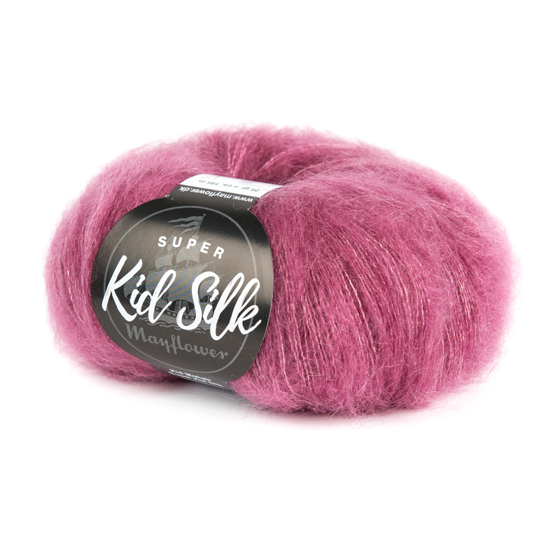 Mayflower Super Kid Silk Mørk Rosa 16  Mohair Silk  Fra Mayflower