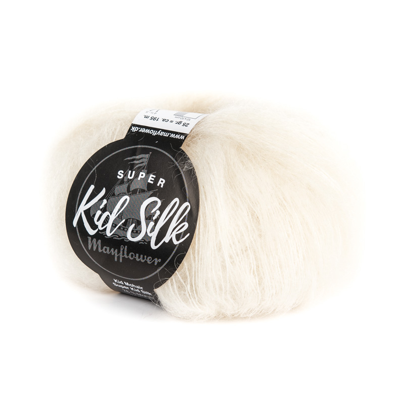 Mayflower Super Kid Silk Råhvid 06  Mohair Silk  Fra Mayflower