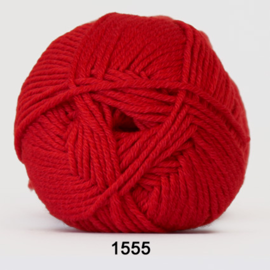 Merino Cotton  Brændt Rød  50    Nr  1555