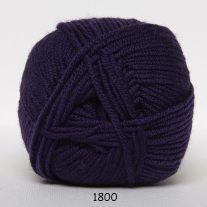 Merino Cotton  Mørk Lilla  50    Nr  1800